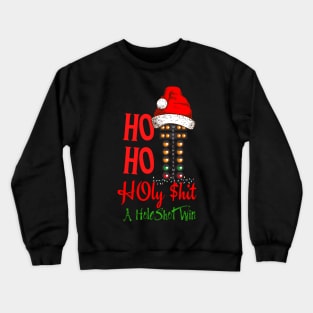 Ho Ho Holy $hit A HoleShot Win Drag Racing Merry Christmas Tree Funny Crewneck Sweatshirt